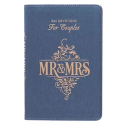 Image of Mr. & Mrs. 366 Devotions for Couples Blue Faux Leather