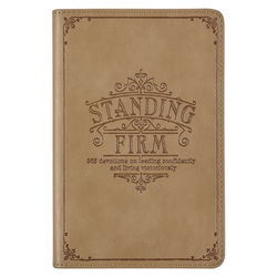 Image of Standing Firm Tan Faux Leather Daily Devotional