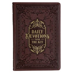 Image of Daily Devotions from the KJV Brown Faux Leather Devotional Large Print Edition