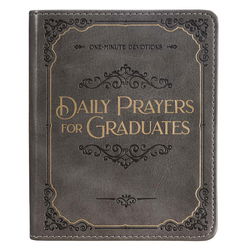 Image of Daily Prayers for Graduates Gray Faux Leather Devotional