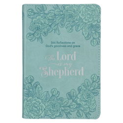 Image of The Lord is my Shepherd Teal Faux Leather Devotional