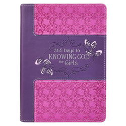 Image of Kid Book 365 Days to Knowing God for Girls Faux Leather