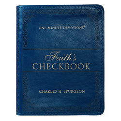 Image of One-Minute Devotions Faith’s Checkbook Faux Leather