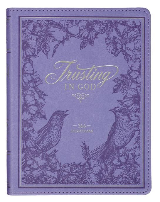Image of Devotional Trusting God Purple Faux Leather