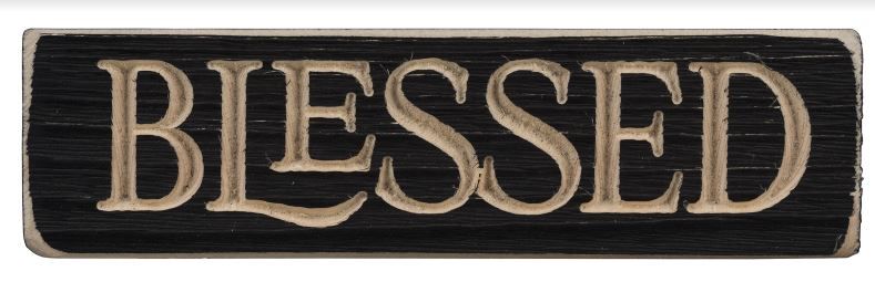 Image of Magnet Black Sign – Blessed  6″x1.75″