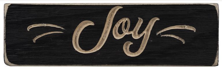 Image of Magnet Black Sign – Joy 6″x1.75″