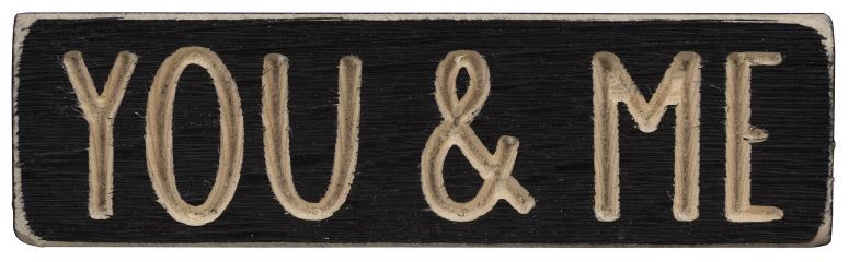 Image of Magnet Black Sign – You & Me 6″x1.75″