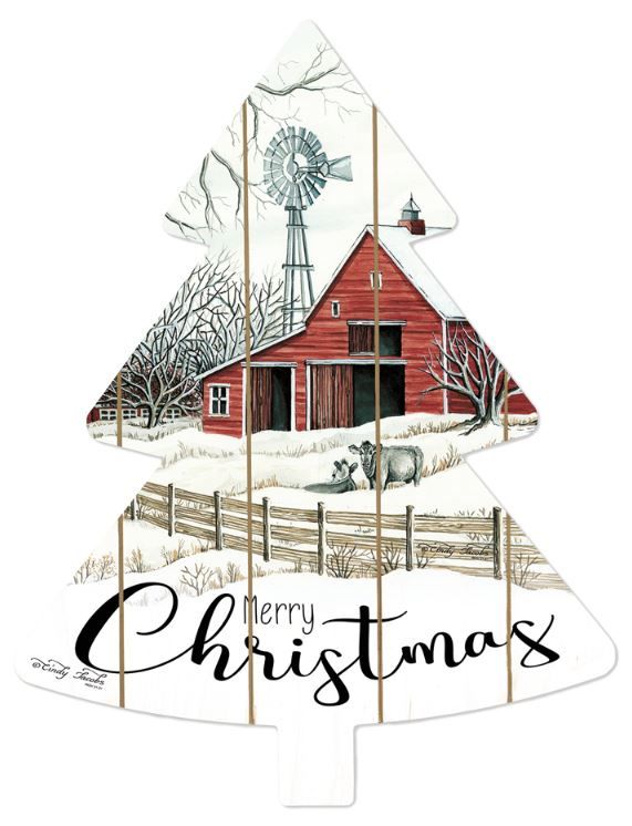 Image of Shaped Pallet Art Barn Merry Christmas 10×12