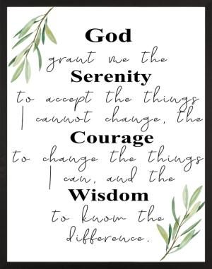 Image of Farmhouse Black Serenity Prayer 11×14
