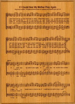 Image of If I Could Hear My Mother 8×11 Wood Plaque