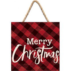 Image of Hanging Sign Merry Christmas Red 7′