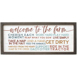 Image of Farmhouse Frame – Welcome To The Farm 24′ x 10′ x 1.5′