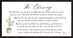 Image of Farmhouse Black The Blessing 16×30