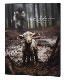 Image of Wall Plaque The Lost Lamb 16×20