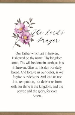 Image of The Lord’s Prayer Canvas Wall Hanging 18′ x 12′