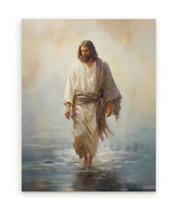 Image of Jesus Walking on Water Ornate Tabletop Decor