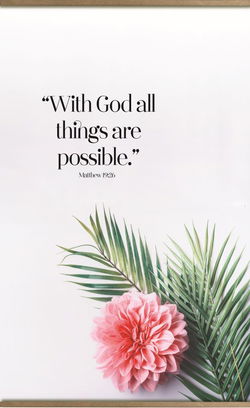 Image of Hanging Canvas Wall Art – With God Canvas 36′ x 24′