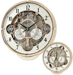 Image of Chronograph Clock – White/Gold