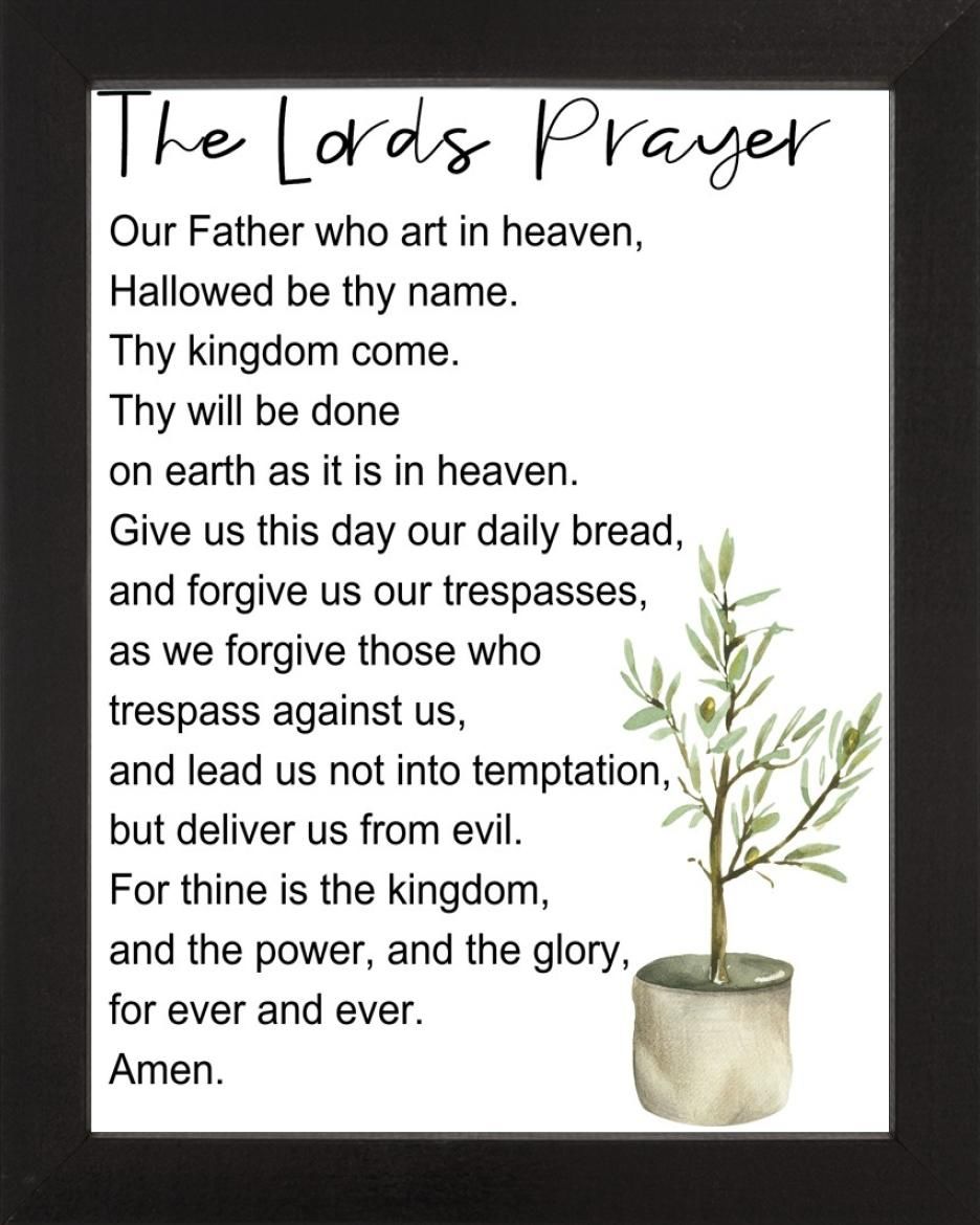Image of Farmhouse Black The Lords Prayer 8×10