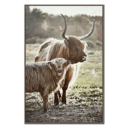 Image of Highland Titans – Framed Canvas Art – 30’x45′