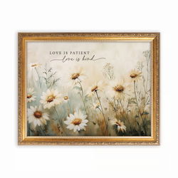 Image of Gold Framed Wall Art – Love Is Patient – 13’x17′-Backordered No ETA