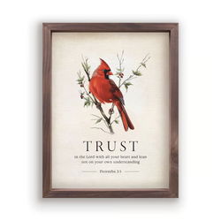 Image of Framed Wall Art – Trust In The Lord – 13’x17′