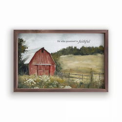 Image of Framed Wall Art – He Who Promised – 15’x24′