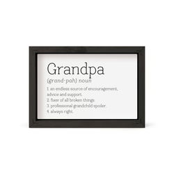 Image of Framed Art – Grandpa Noun 7’x5′