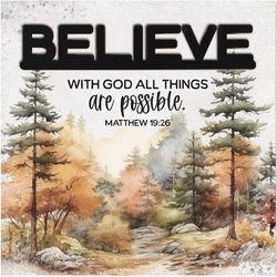 Image of Believe-With God-Magnet Cr