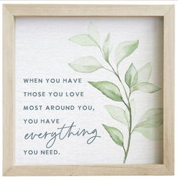 Image of Everything You Need Leaf Wall Art 24′ x 24′ x 1.5′