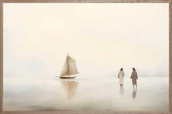Image of Farmhouse Brown Walking on Water 24×36