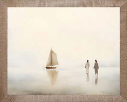 Image of Farmhouse Brown Walking on Water 8×10