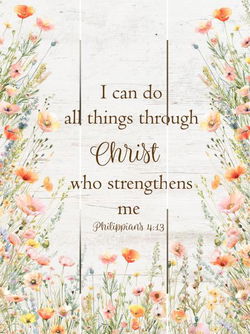 Image of Pallet Art Christ Who Strengthens Me 9×12