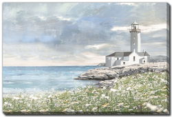 Image of Canvas- Lighthouse Shoreline 22’x28′