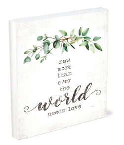 Image of Shelfie Sitter The World Needs Love 4×5