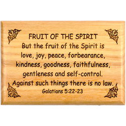 Image of Fruit of the Spirit Olive Wood Magnet