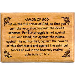 Image of Armor of God Olive Wood Magnet