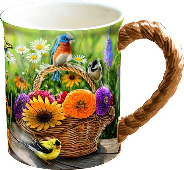 Image of Sculpted Mug Summer Bouquet 16 oz.