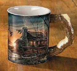 Image of Sculpted Mug Golden Retreat – Cabin 16 oz.