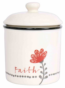 Image of Canister Ceramic Faith -Scribbles Kitchen