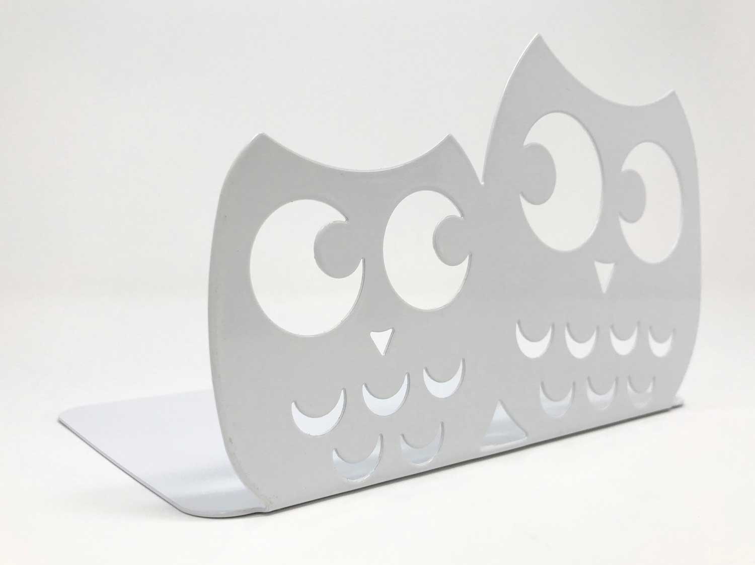 Image of Book Ends White Owl Set of 2