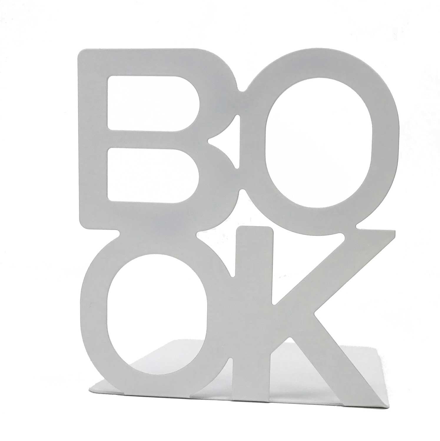 Image of Book Ends White BOOK Square Set of 2
