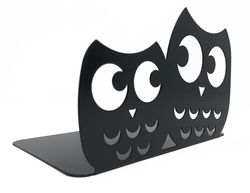 Image of Book Ends Black Owl Set of 2