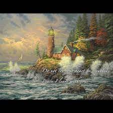 Image of Cutting Board Glass Courage Do not Let Your Heart be Troubled,