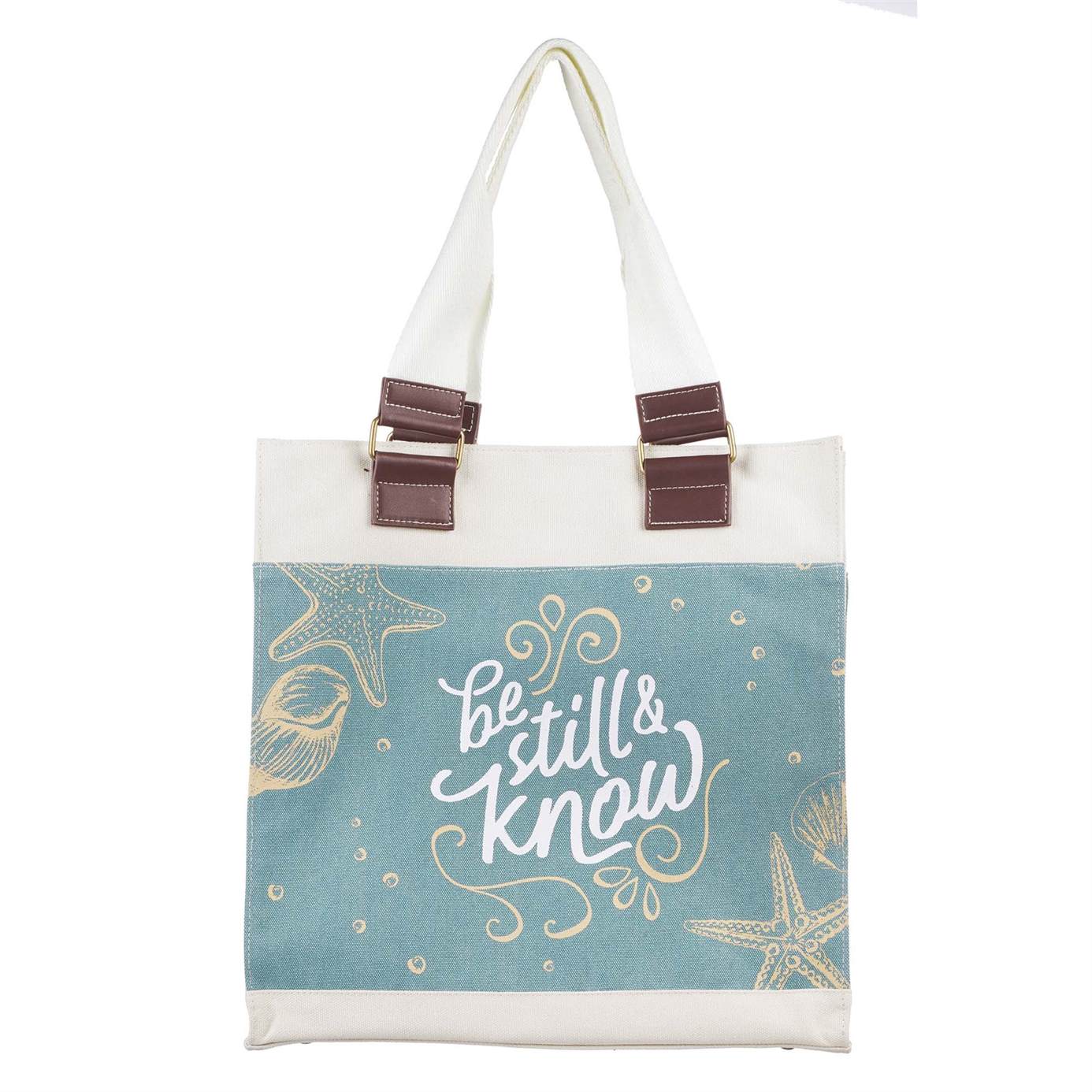 Image of Canvas Tote Bag Be Still – Psalm 46:10