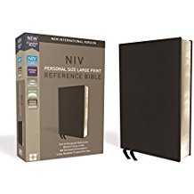 Image of NIV, Personal Size Reference Bible Large Print, Premium Leather, Black