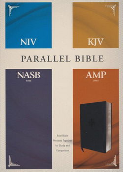 Image of Parallel Bible Niv, Kjv, Nasb, Amplified, Black Leathersoft