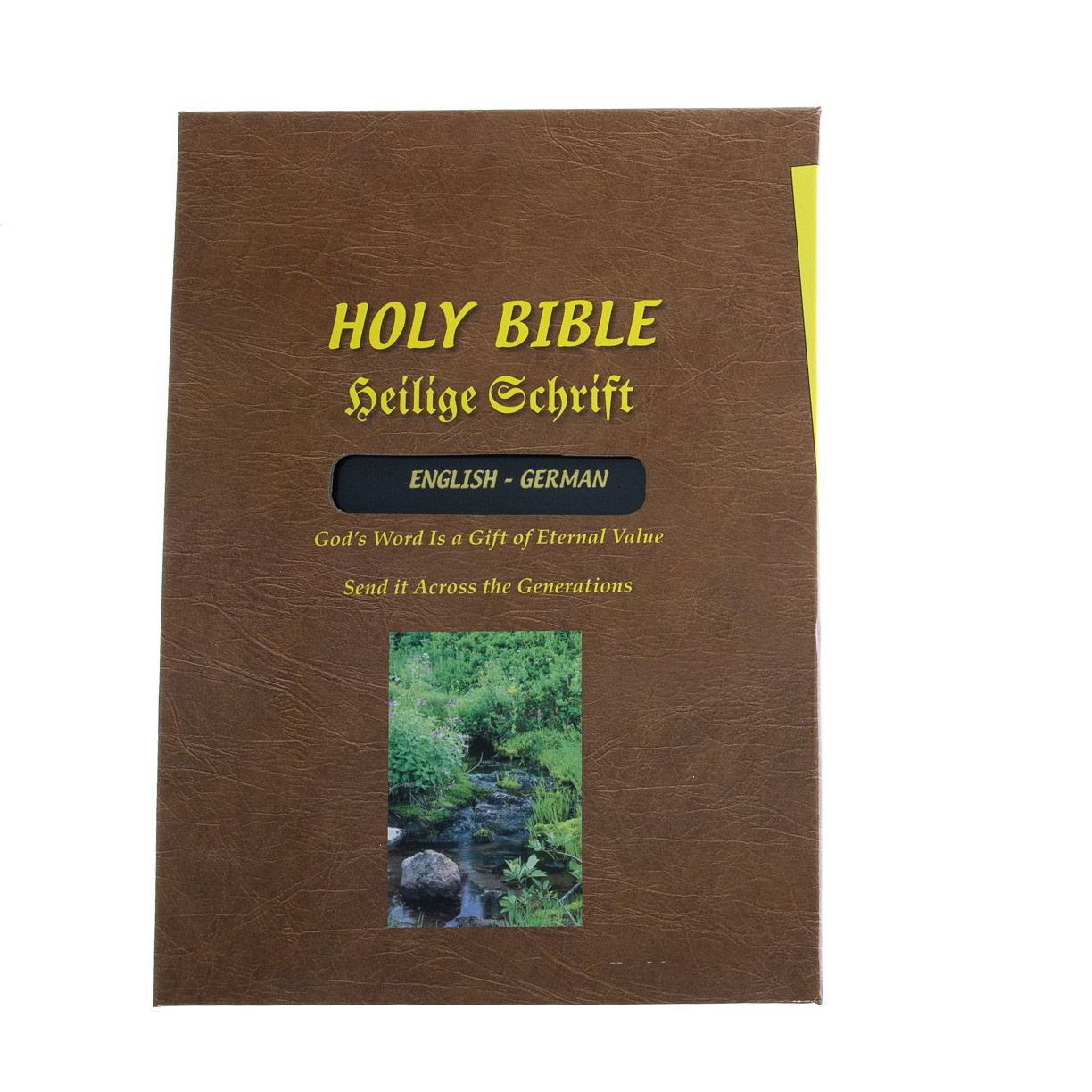 Image of Bible German / English Large Gothic Print Genuine Leather Indexed