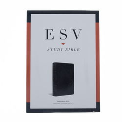Image of ESV Study Bible/Personal Size-Black Genuine Leather