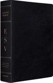 Image of ESV Study Bible/Large Print-Black Genuine Leather